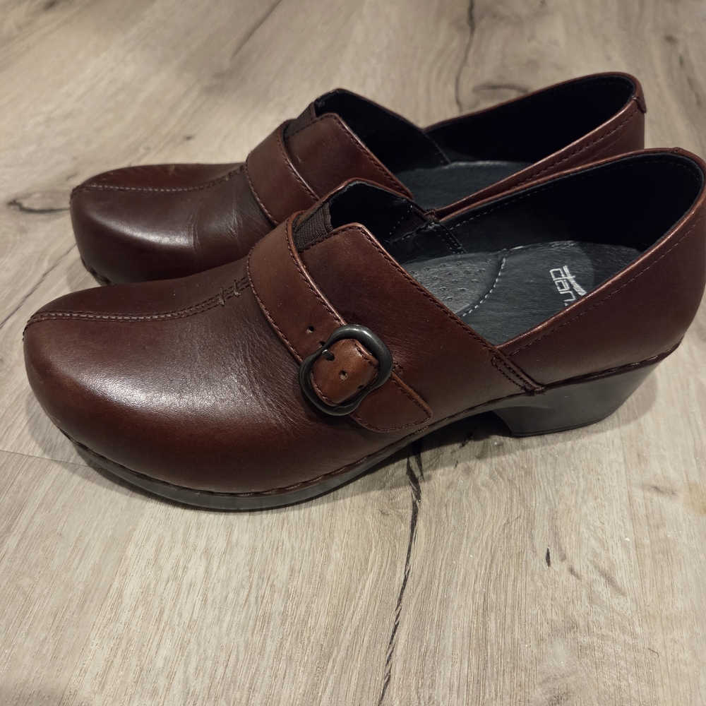 Dansko Brown Leather Women's Clogs